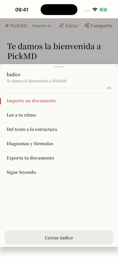 PickMD · Índice